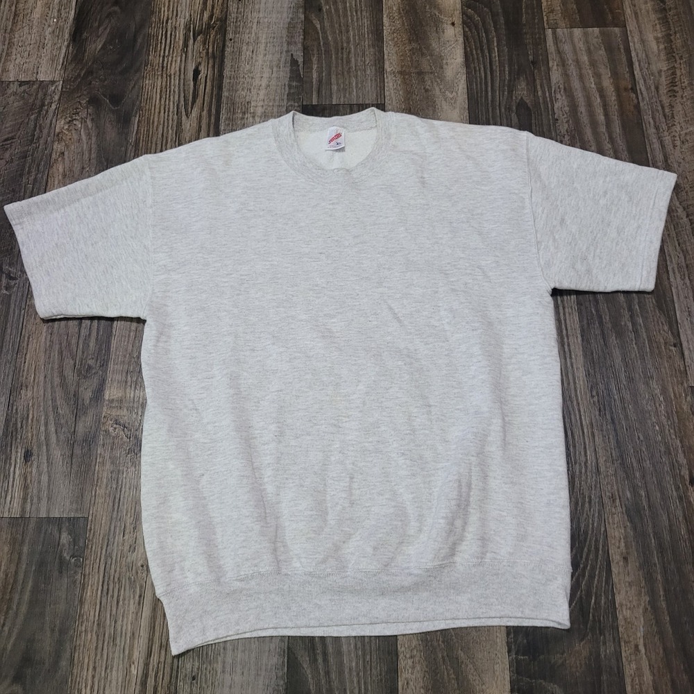 Short Sleeve Sweatshirt Mens XL Gray 90s 1990s Destin, Florida Restaurant Bar
